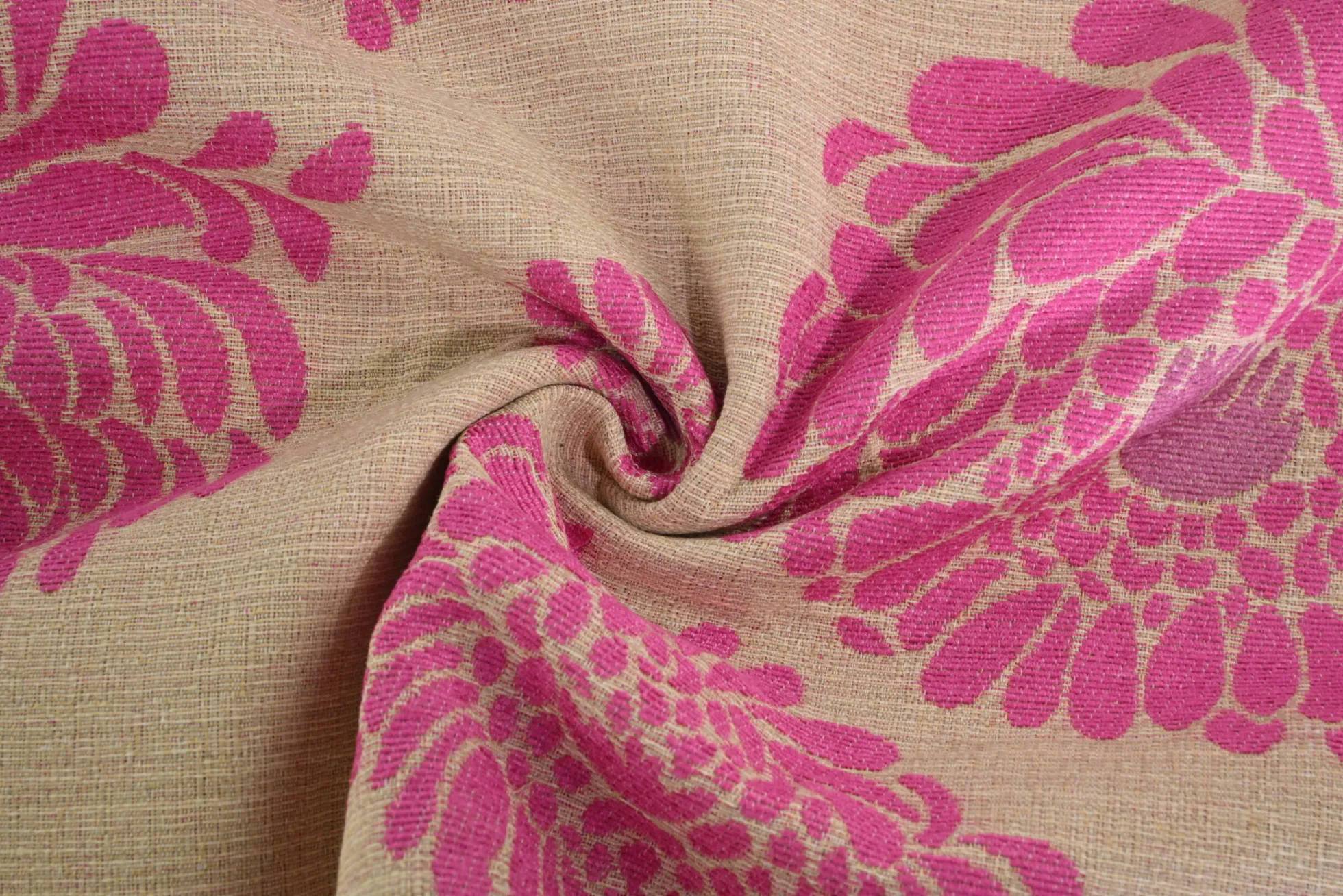 Jacquard Gobelin – Pink flower natural