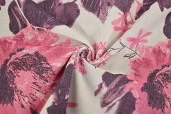 Jacquard Gobelin – Pink garden linnenlook