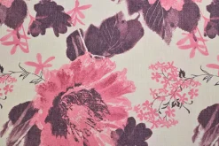 Jacquard Gobelin – Pink garden linnenlook
