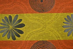 Jacquard Gobelin – Retro flower orange