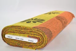 Jacquard Gobelin – Retro flower orange