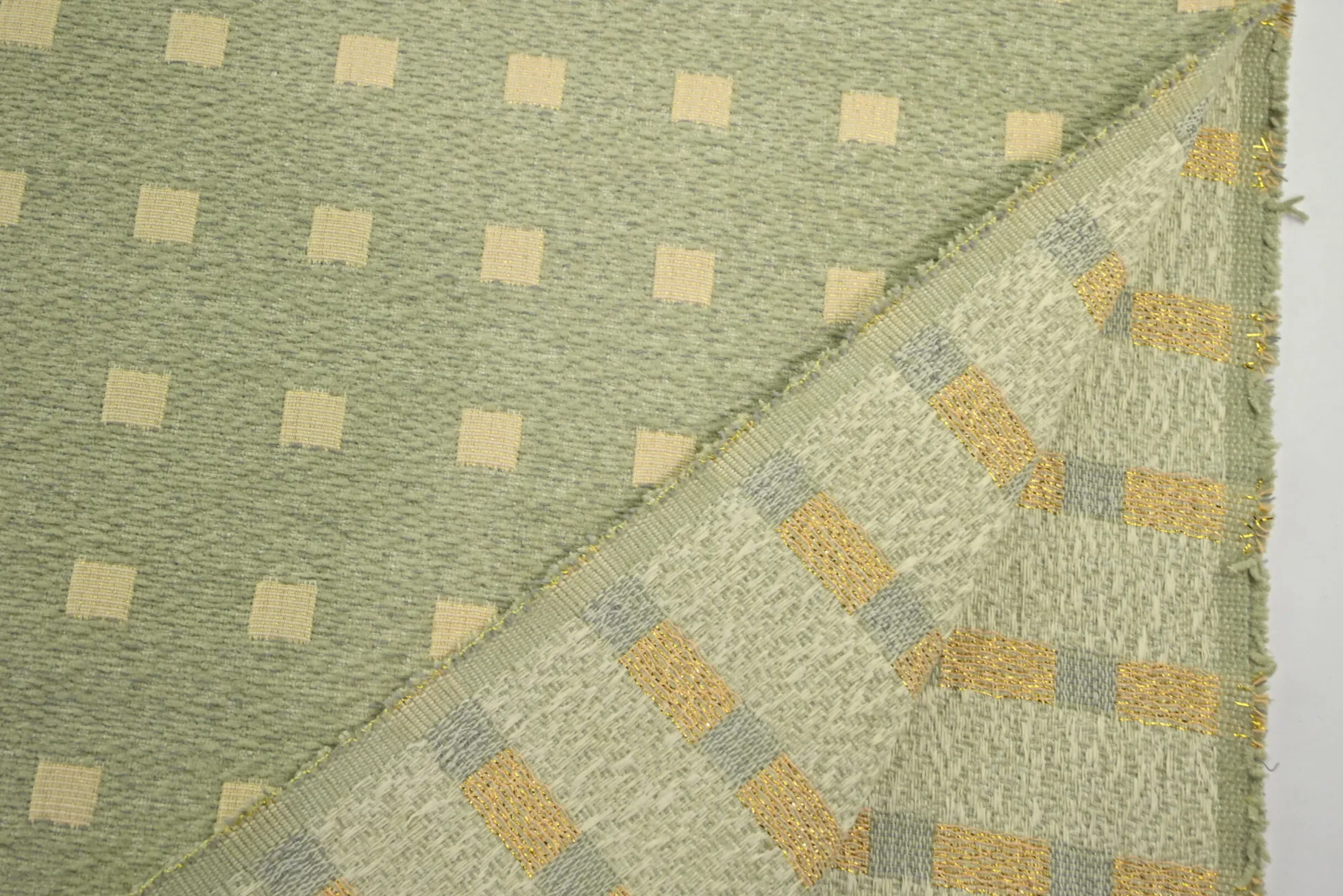 Jacquard Gobelin – Soft square sage green