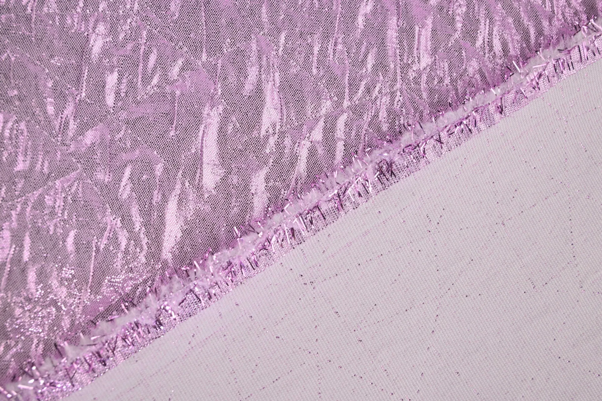 Jacquard jassenstof – Lila metallic