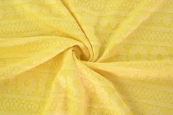 Jacquard jersey – Flower lines geel