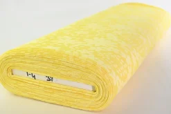 Jacquard jersey – Flowers geel
