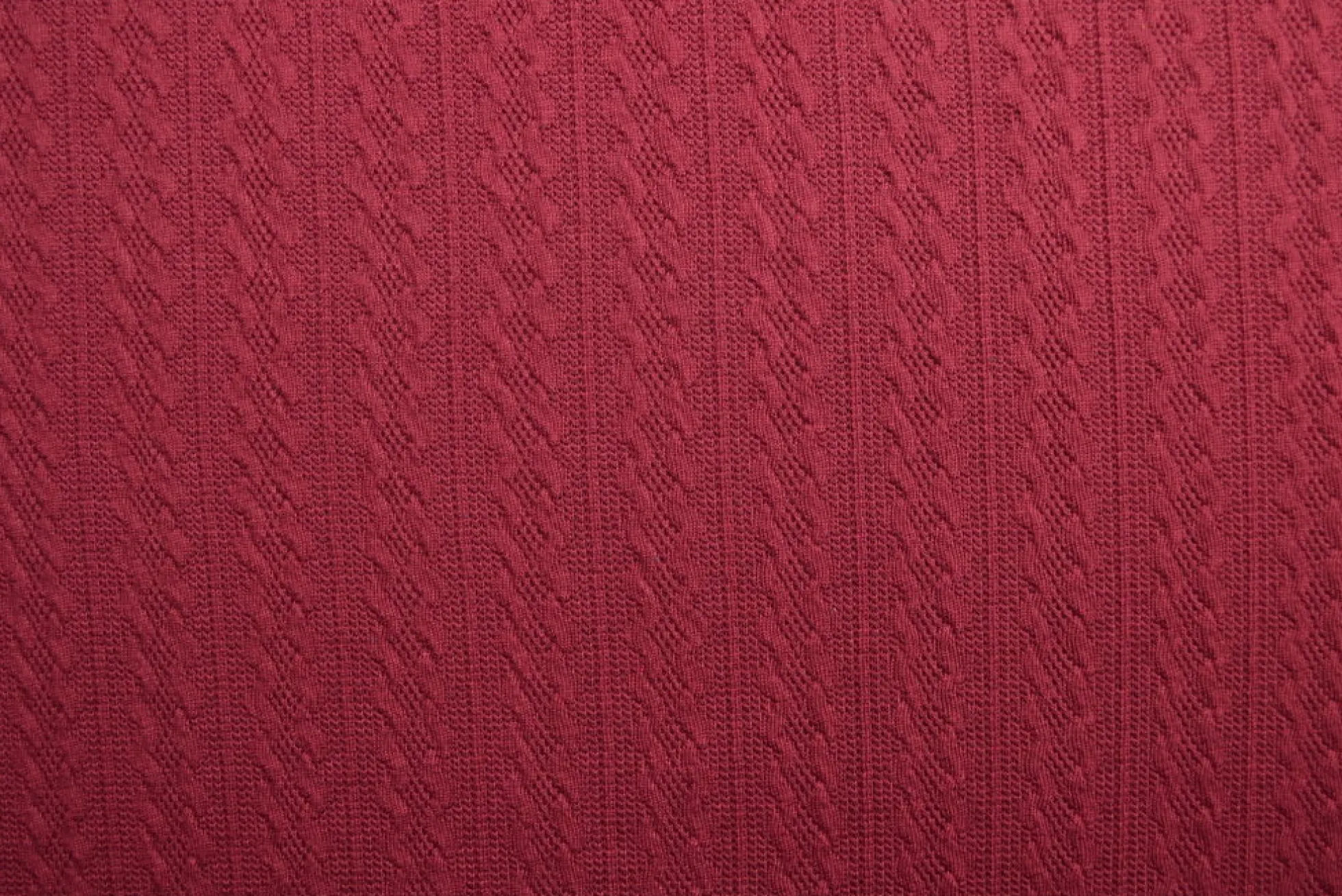 Jacquard jersey kabel – Bordeaux