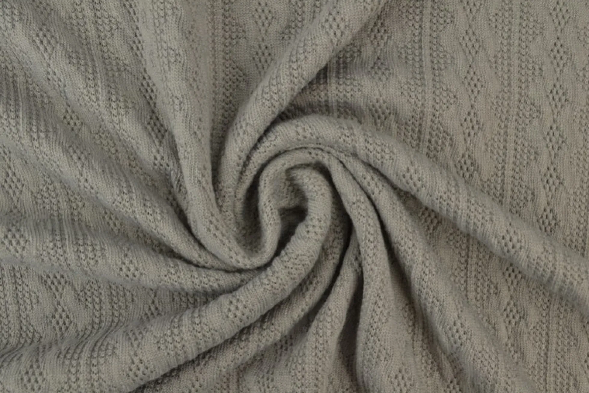 Jacquard jersey kabel – Donkergrijs