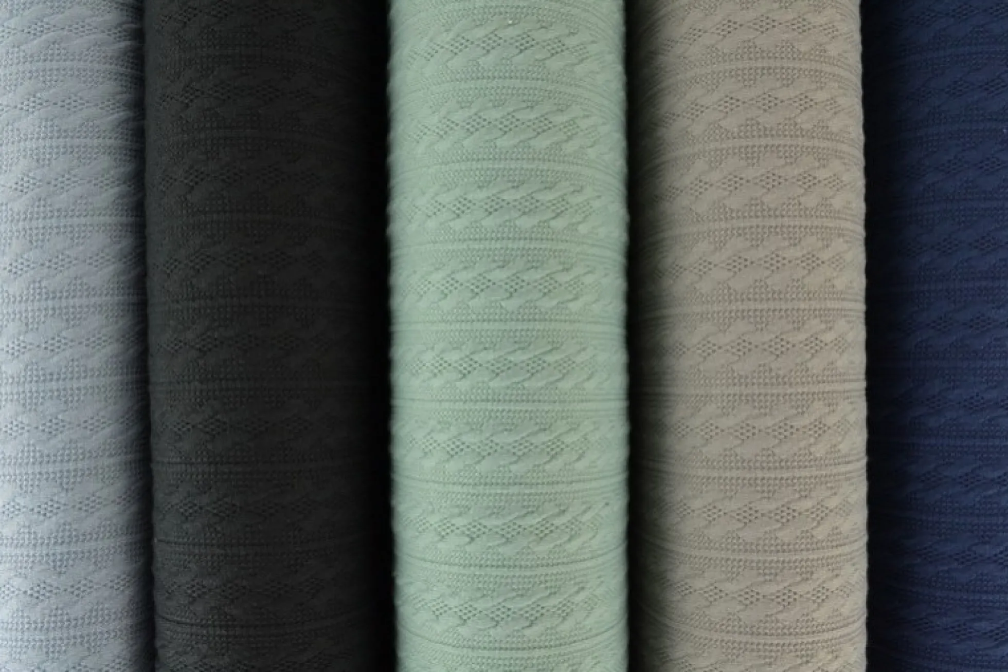 Jacquard jersey kabel – Donkergrijs