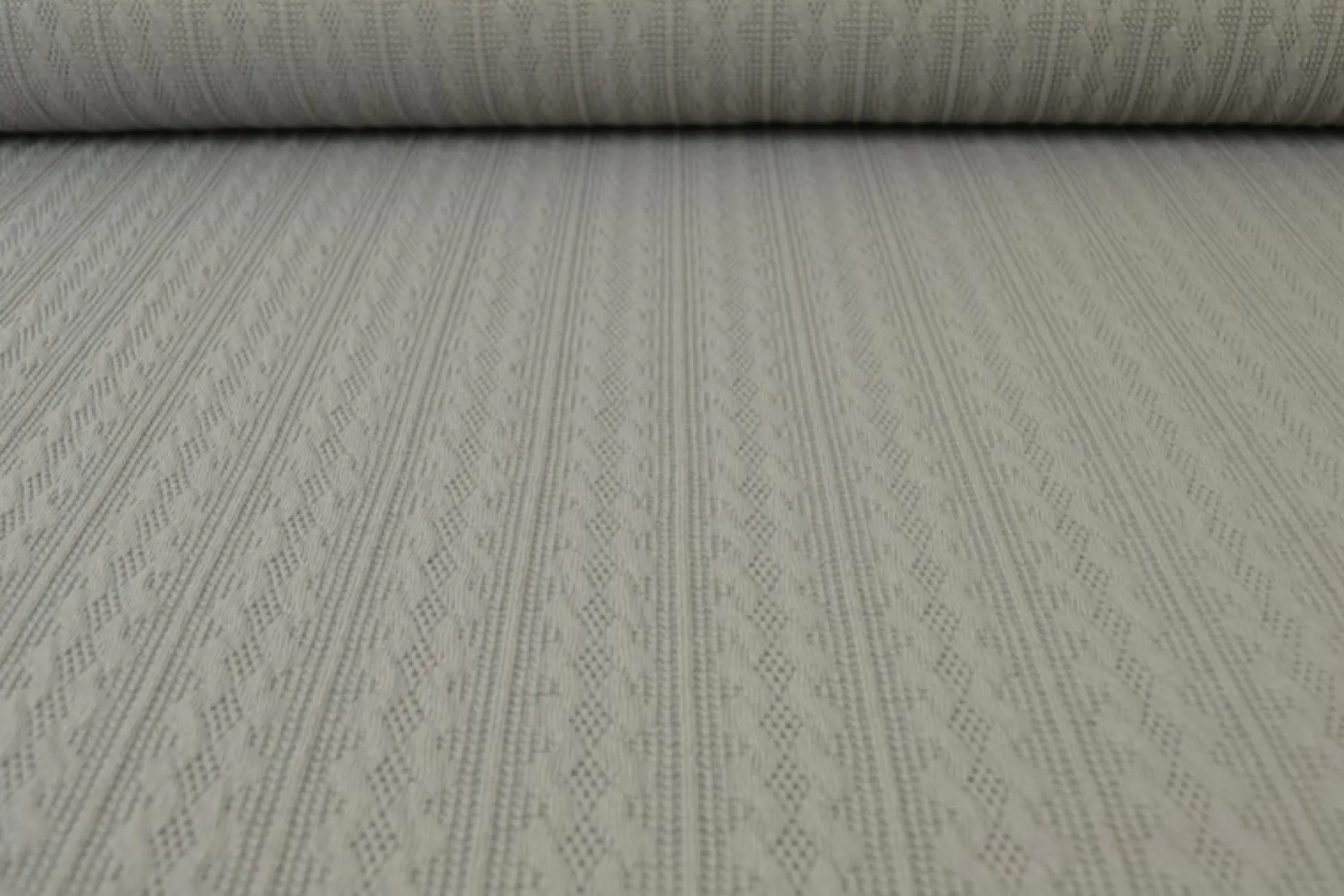 Jacquard jersey kabel – Donkergrijs
