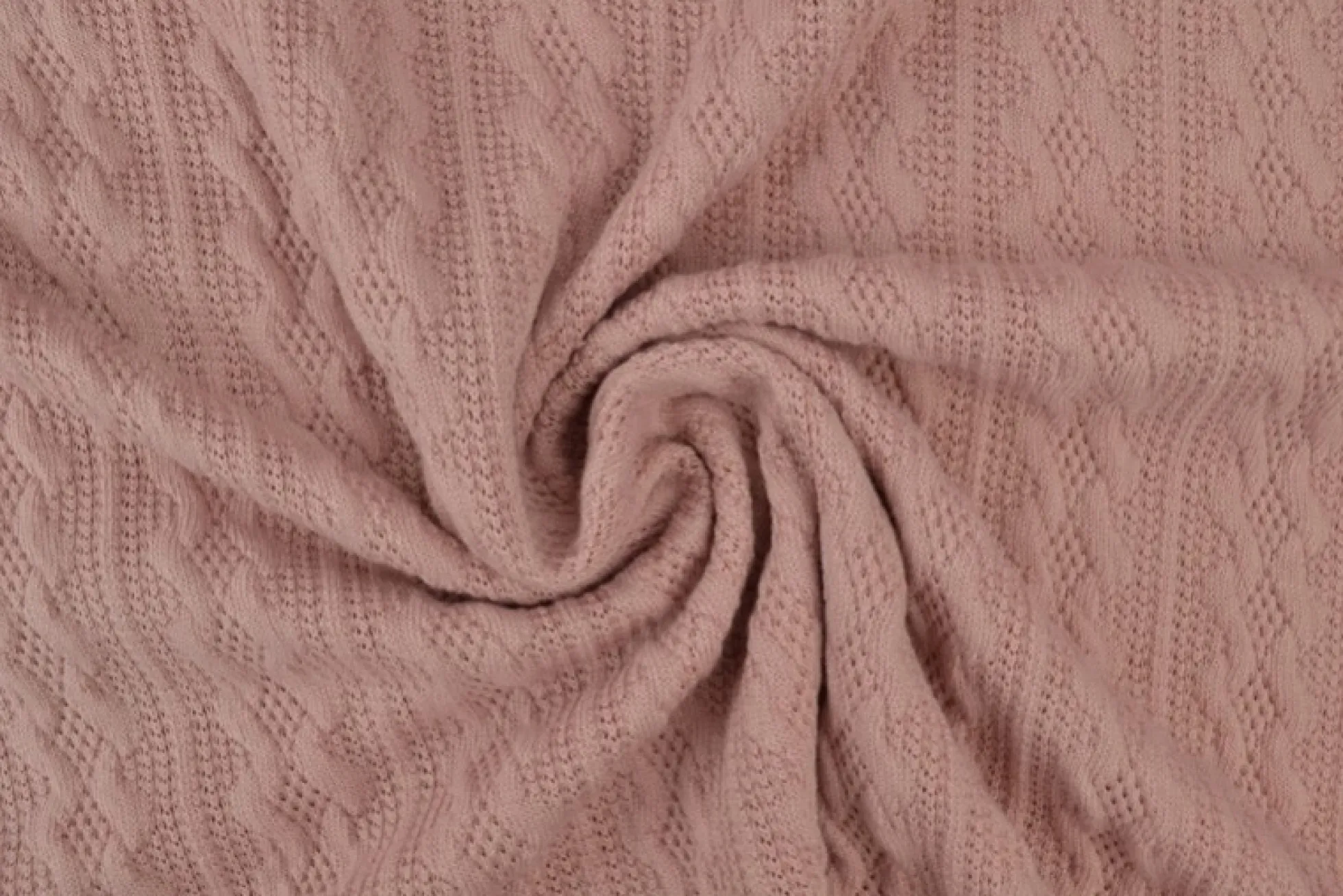 Jacquard jersey kabel – Oudroze