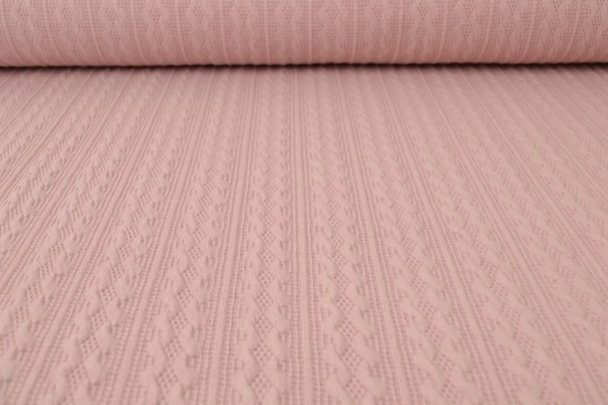 Jacquard jersey kabel – Oudroze