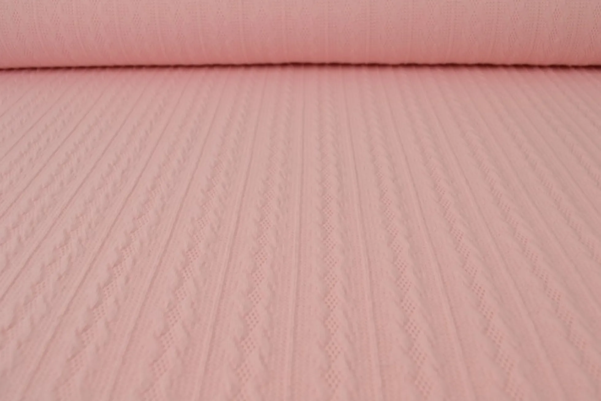Jacquard jersey kabel – Roze