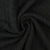 Jacquard jersey kabel – Zwart