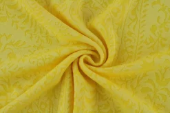 Jacquard jersey – Paisley geel – Rol 15m x 150cm