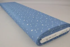 Jean / denim gewassen – Hearts lichtblauw chambray