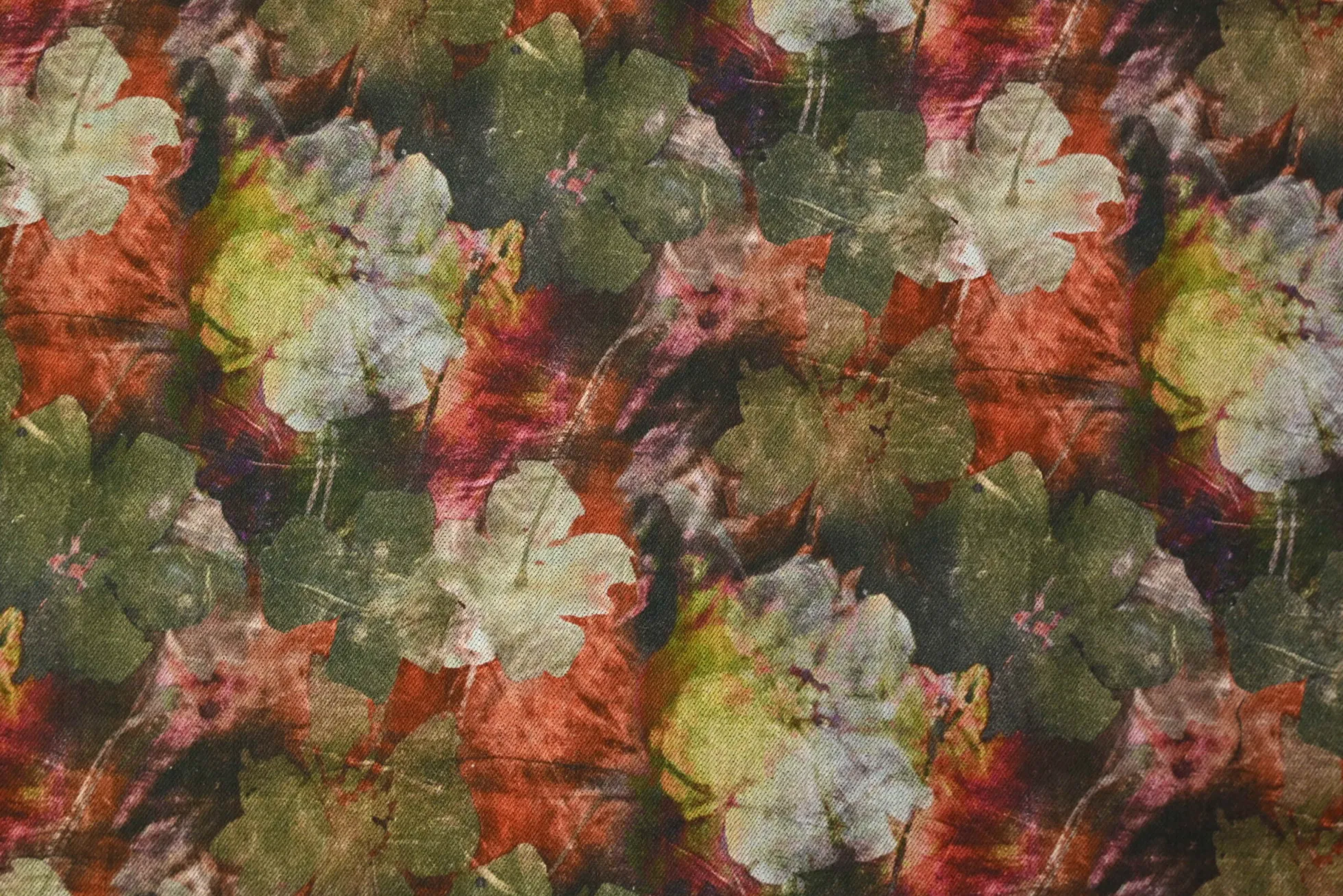 Jeans / Denim – Autumn flowers met stretch