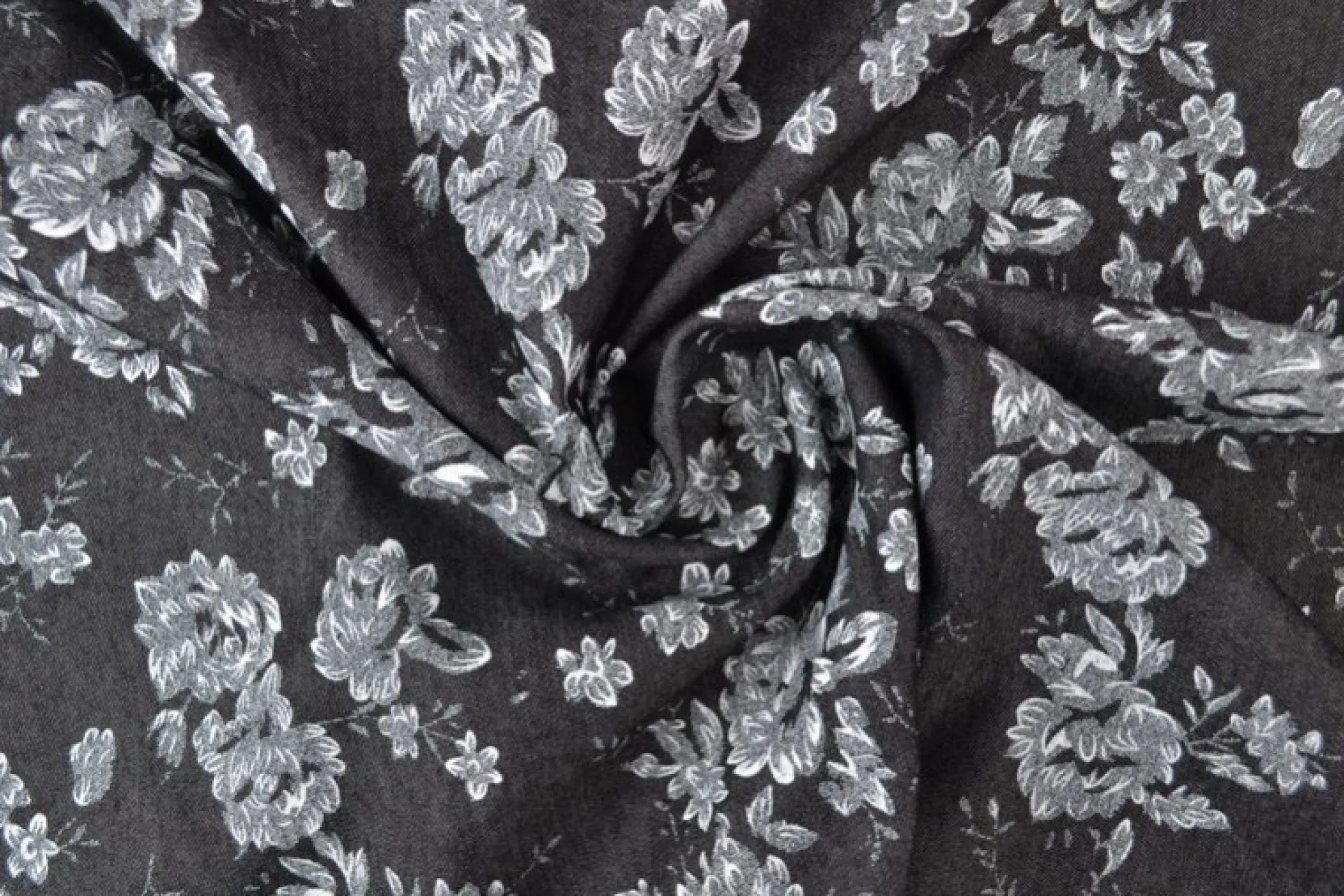 Jeans / denim gewassen – Blossom zwart chambray