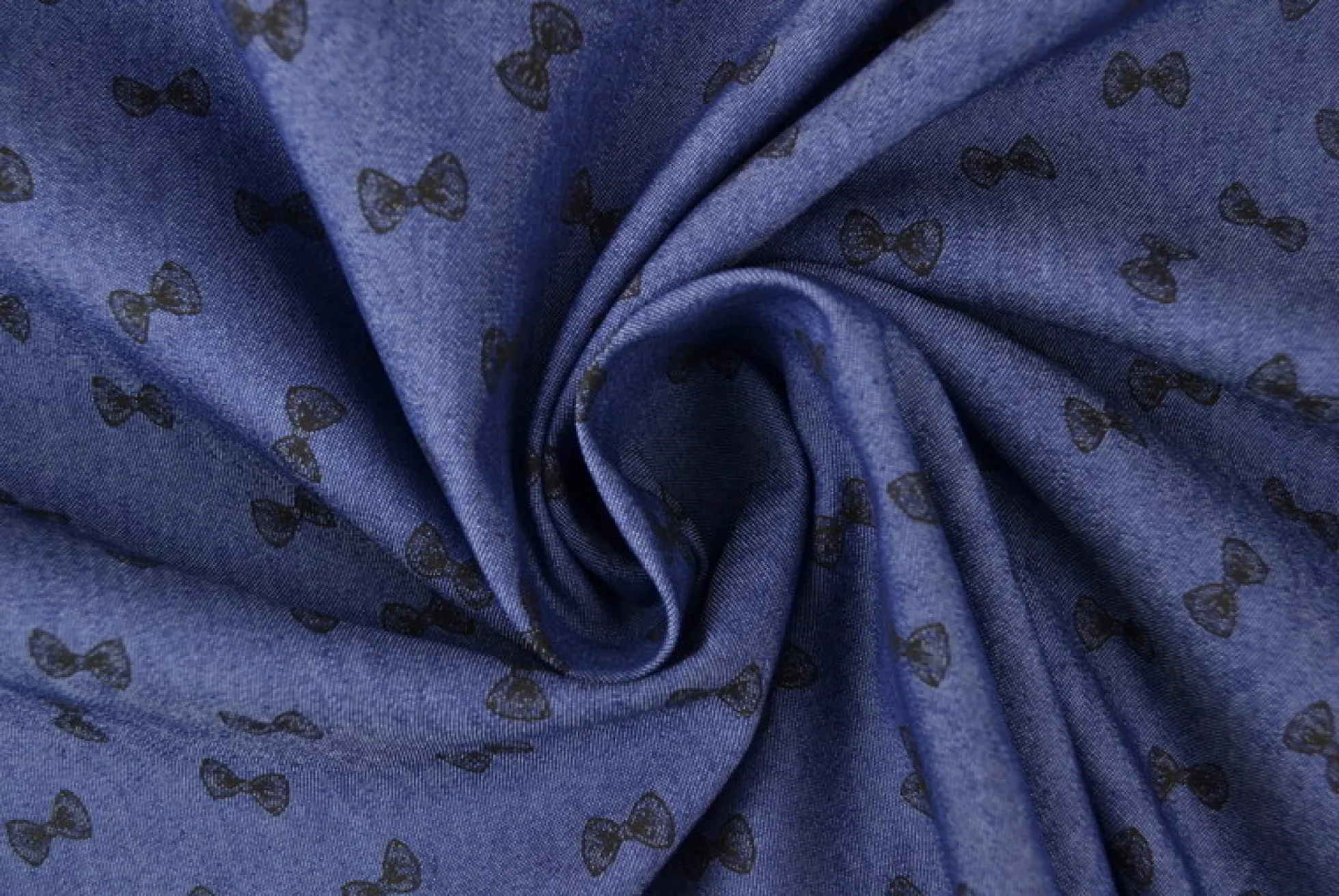 Jeans / denim gewassen – Bows donkerblauw chambray