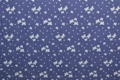 Jeans / denim gewassen – Butterflies donkerblauw chambray