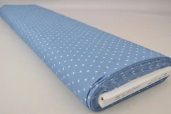 Jeans / denim gewassen – Dots lichtblauw chambray