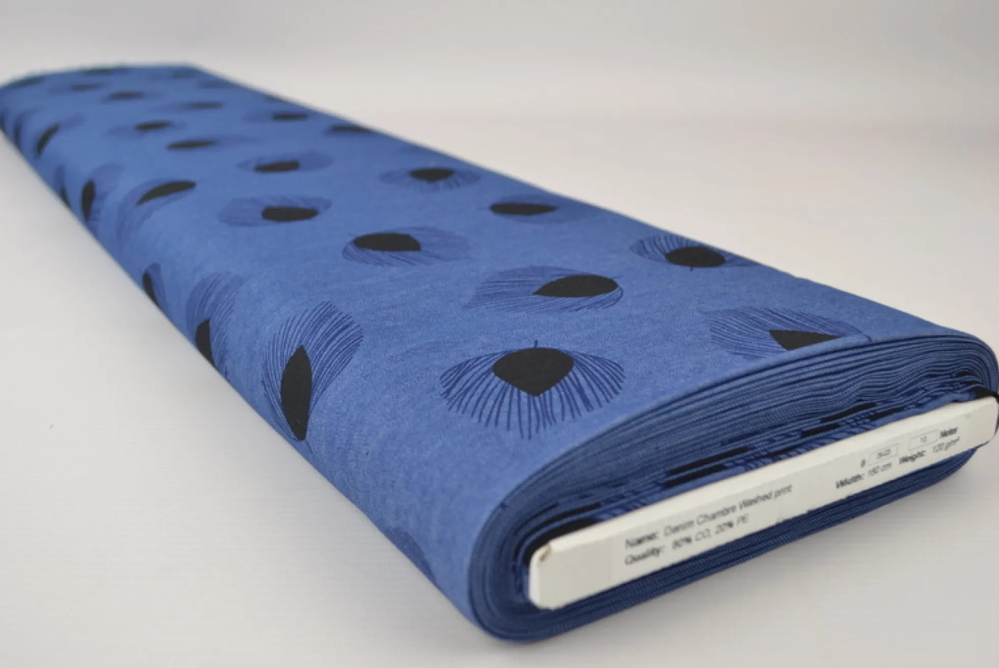 Jeans / denim gewassen – Feathers indigo blauw chambray