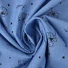 Jeans / denim gewassen – Flowers blauw chambray