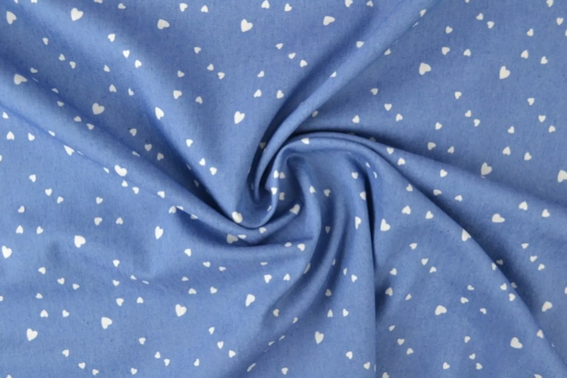 Jeans / denim gewassen – Hearts blauw chambray