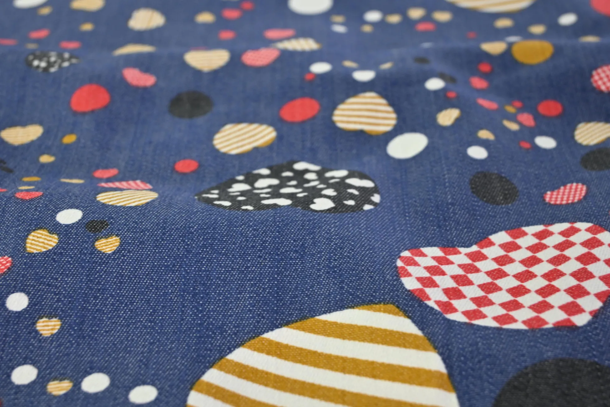 Jeans / Denim gewassen – Hearts dark blue stretch