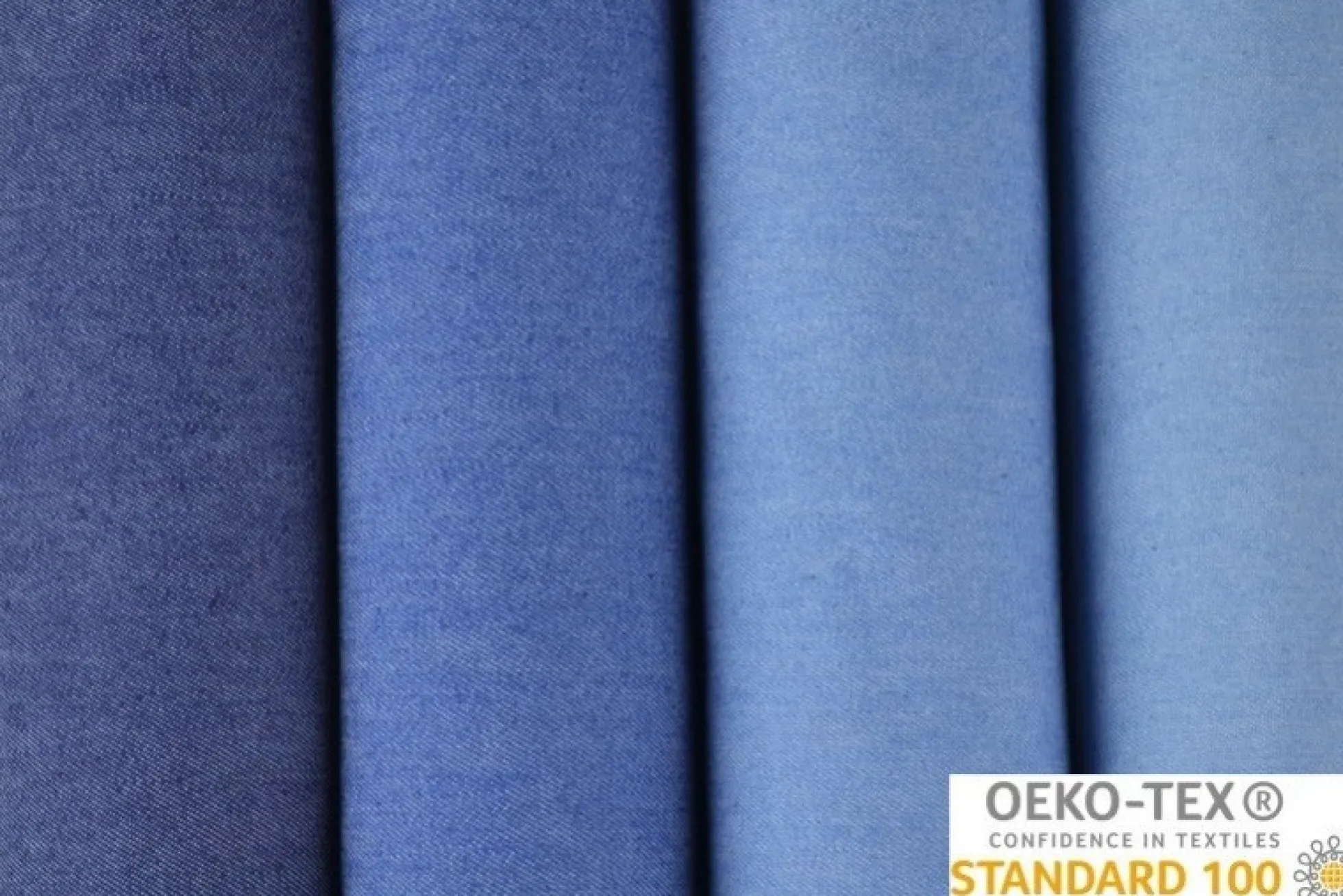 Jeans / denim gewassen – Indigo blauw chambray