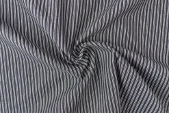 Jeans / denim gewassen – Small stripes zwart chambray