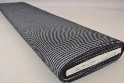 Jeans / denim gewassen – Small stripes zwart chambray