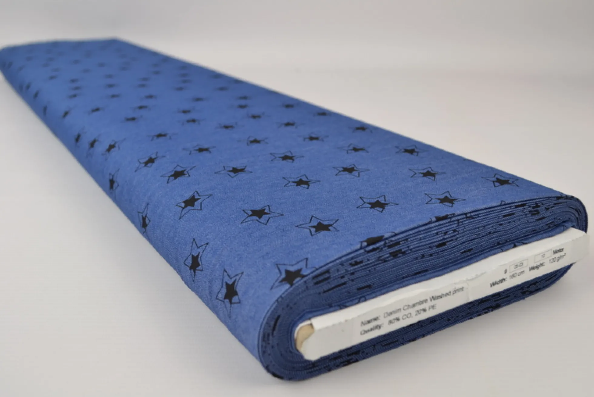 Jeans / denim gewassen – Stars indigo blauw chambray
