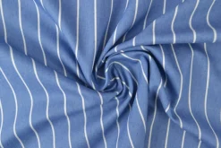 Jeans / denim gewassen – Stripes blauw chambray