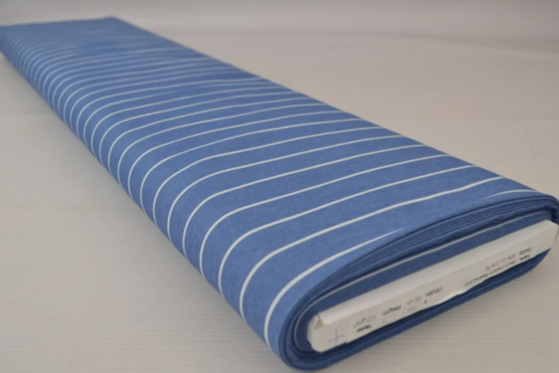 Jeans / denim gewassen – Stripes blauw chambray