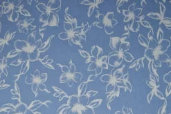 Jeans / denim gewassen – Vintage floral lichtblauw chambray