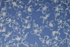 Jeans / denim gewassen – Vintage floral blauw chambray
