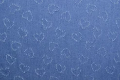Jeans / denim jacquard – Hearts indigo