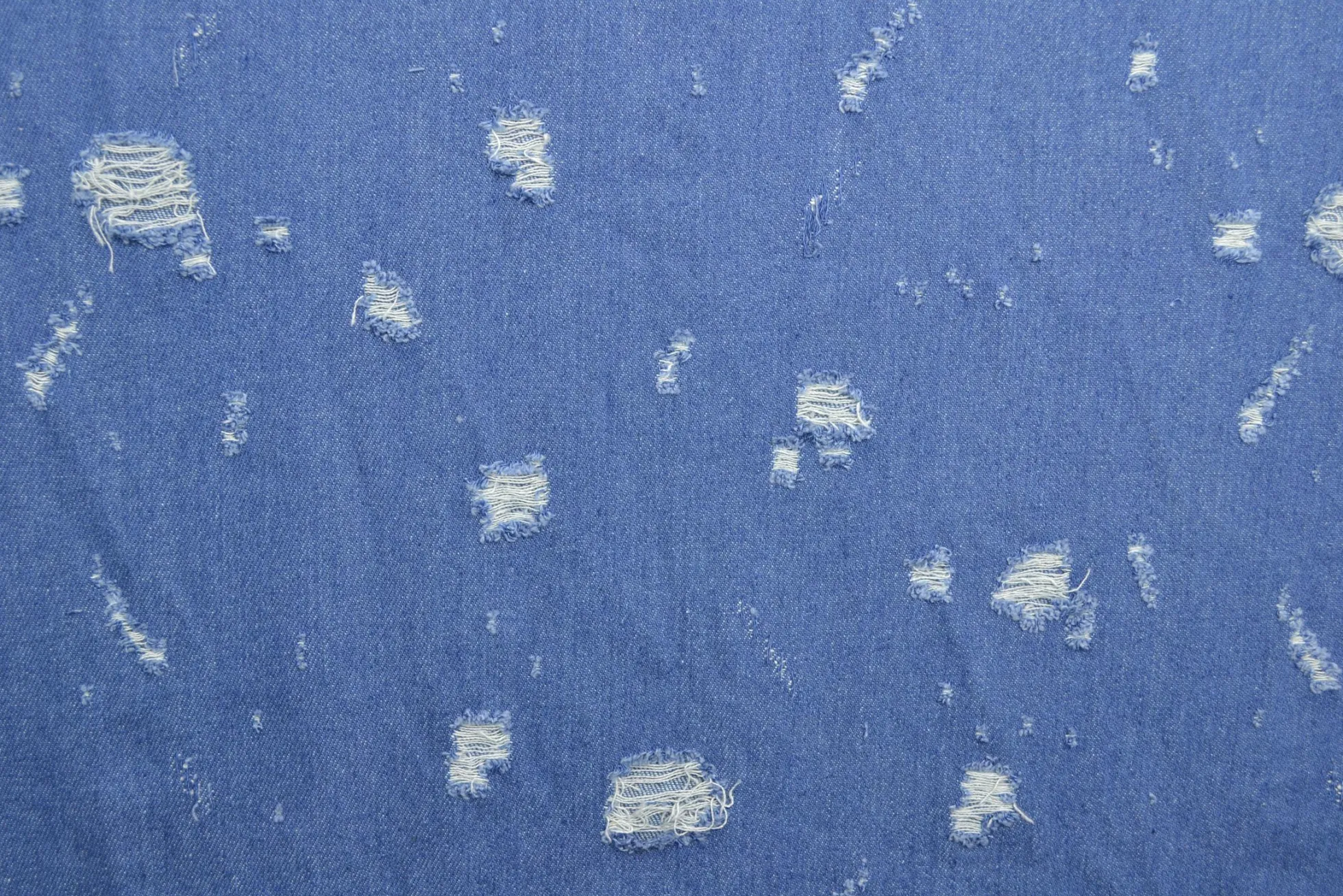 Jeans / denim jacquard – Worn-out indigo