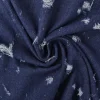Jeans / denim jacquard – Worn-out dark blue