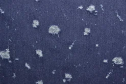 Jeans / denim jacquard – Worn-out dark blue