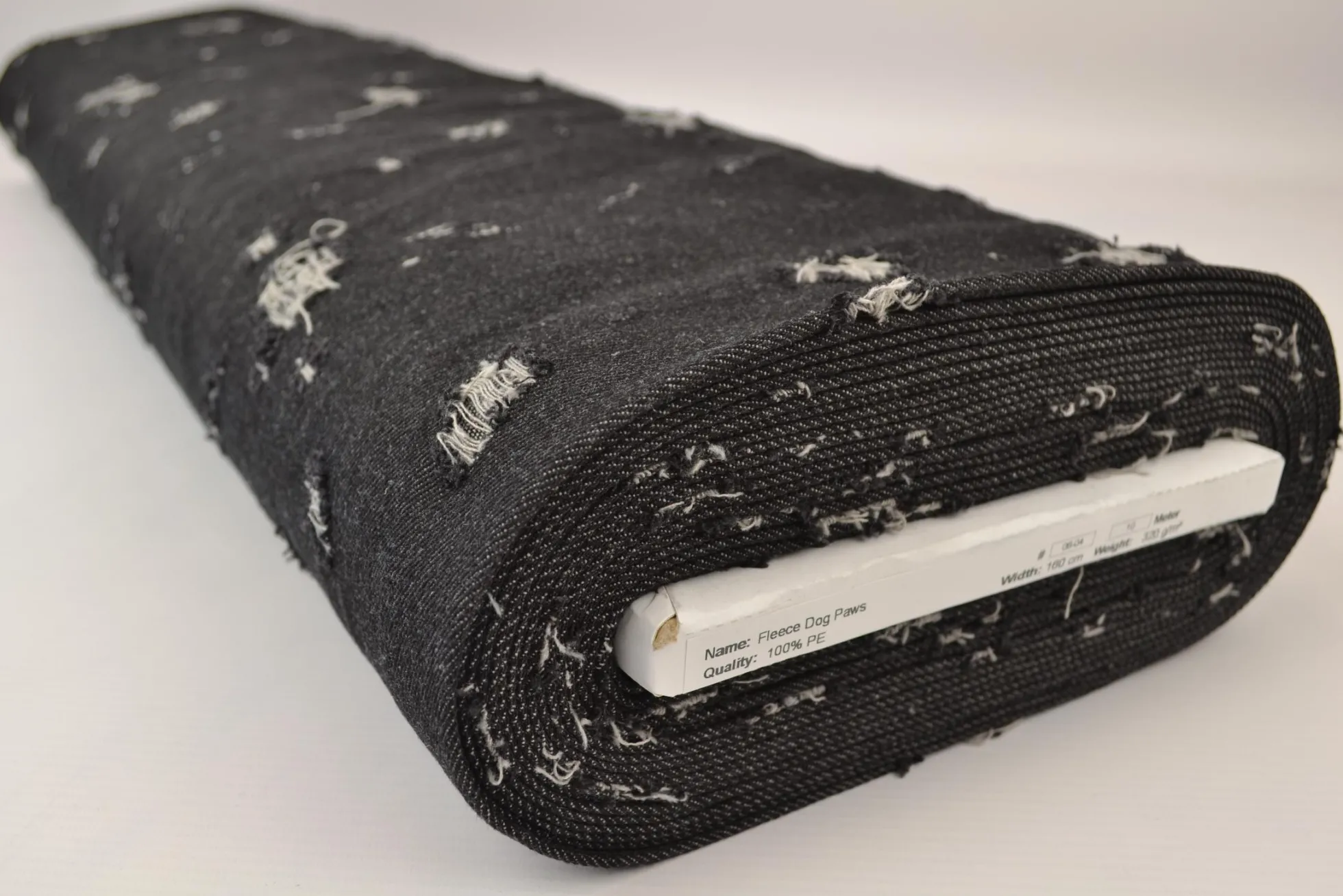 Jeans / denim jacquard – Worn-out black