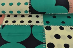Jersey 4-way stretch – Patchwork old pink & turquoise