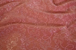 Kant dubbeldoek – Salmon small flower
