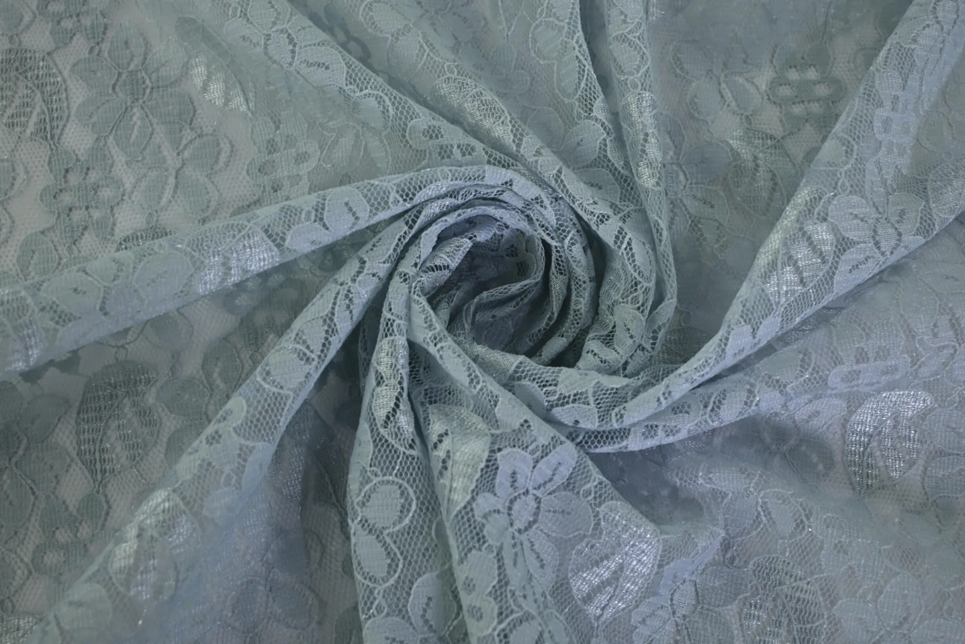 Kant – Zilvergrijs bloemblad shiny