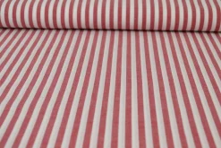 Katoen – Boerenbont – Gestreept 6,5 mm rood