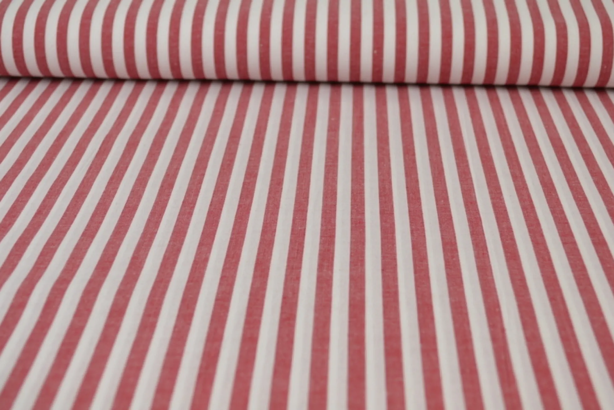 Katoen – Boerenbont – Gestreept 6,5 mm rood