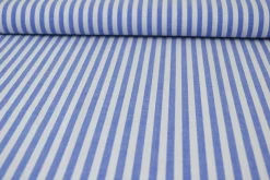 Katoen – Boerenbont – Gestreept 6,5 mm blauw