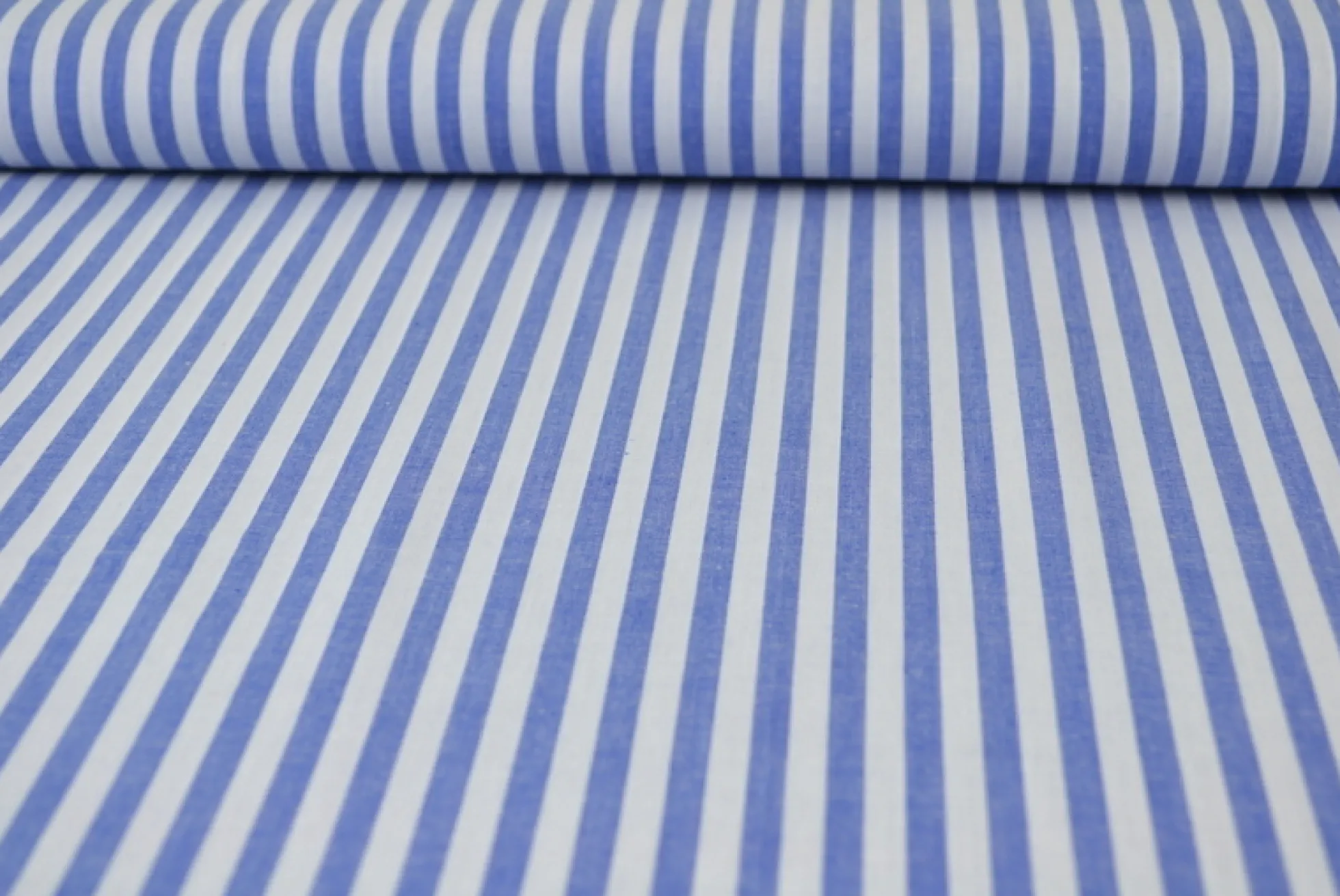 Katoen – Boerenbont – Gestreept 6,5 mm blauw