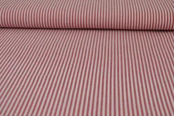 Katoen – Boerenbont – Gestreept 2,5 mm rood