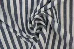 Katoen – Boerenbont – Gestreept 6,5 mm navy